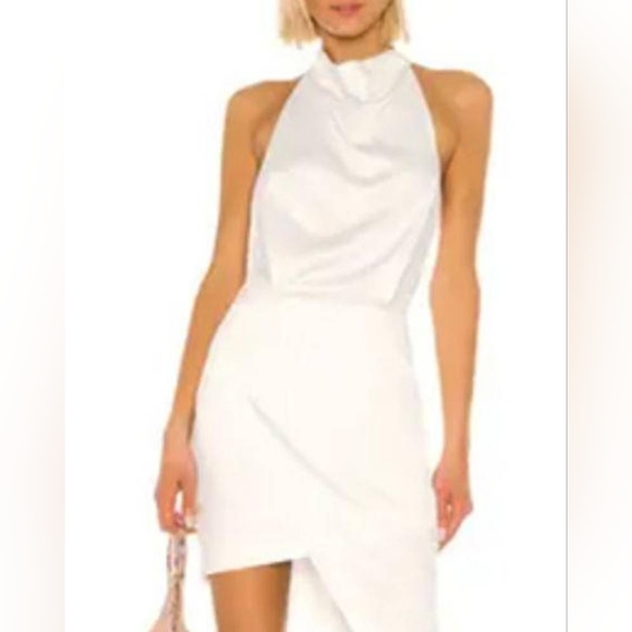 EUC Socialite White Dress Asymmetrical Backless Medium Wedding Bride - Picture 12 of 12